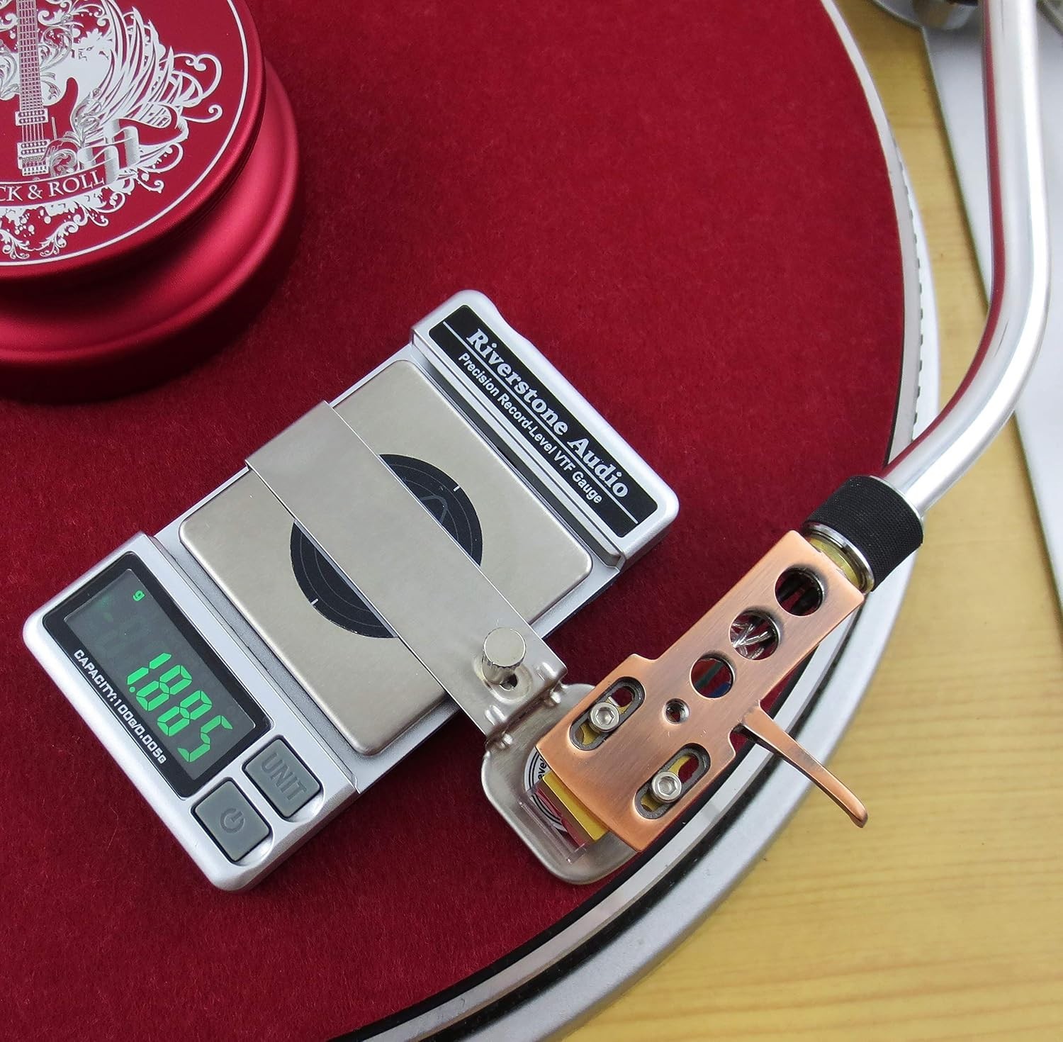Digital Turntable Stylus Force Scale with Detachable Cantilever Arm for Vinyl