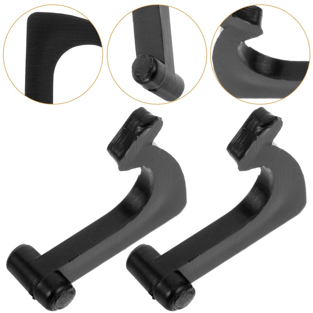 4Pcs Vinyl Record Turntable Holders Iron Durable Black Record Arm Fixers