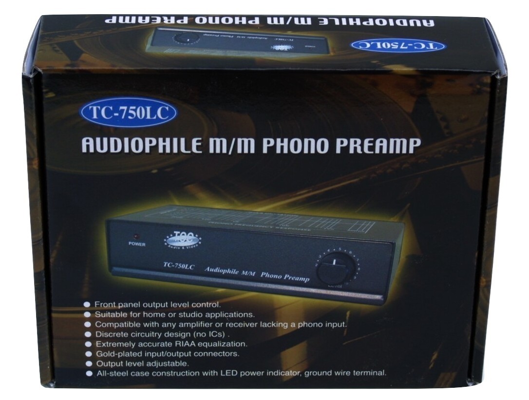 Technolink TC-750 RIAA Phono Preamp; 85dB S/N, SILVER finish version