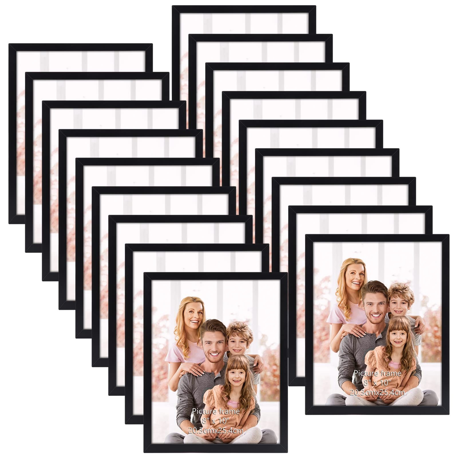 WIFTREY Black 8×10 Picture Frame Set of 18, Multi Photo Frames 8 8×10,