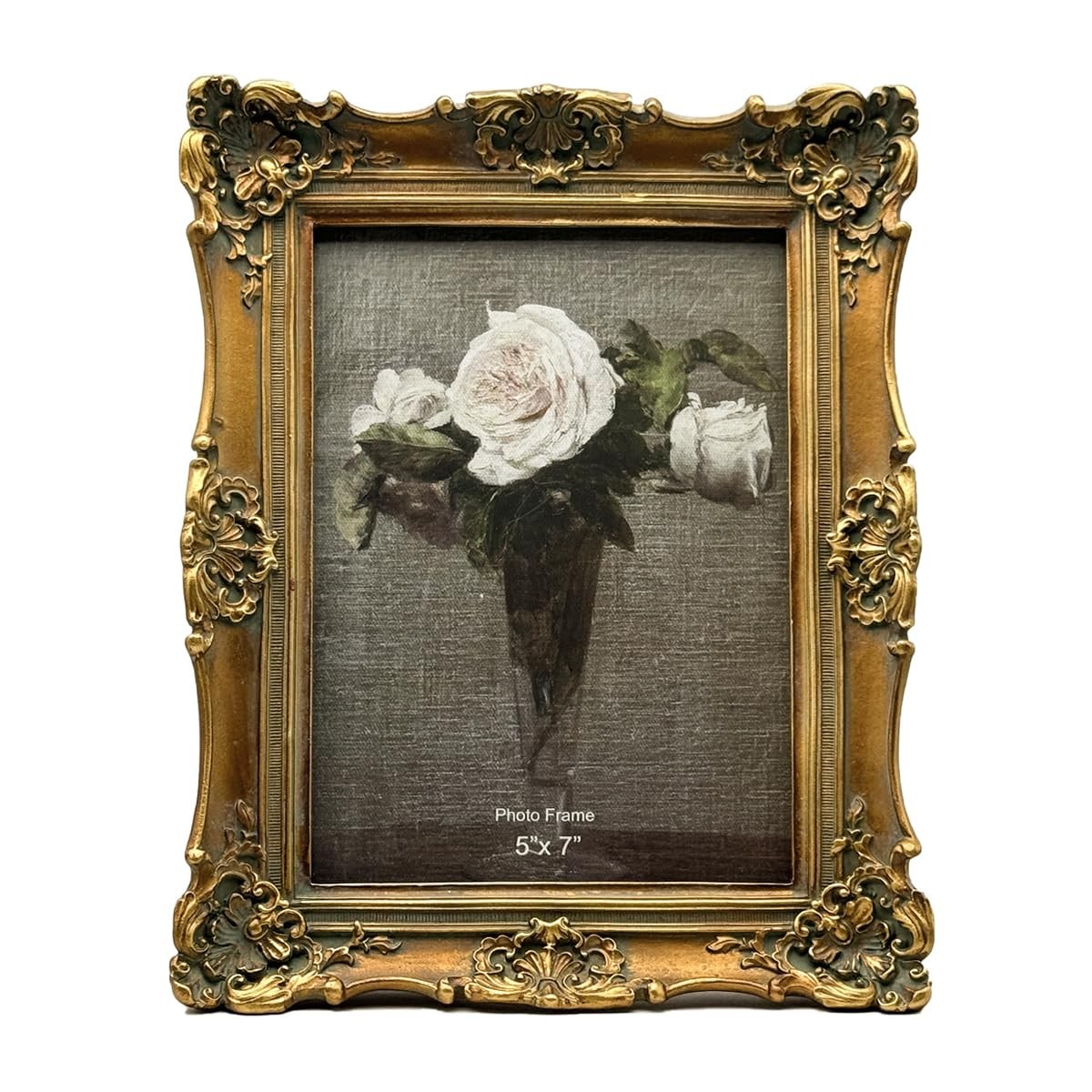 CISOO 5×7 Vintage Picture Frame Antique Ornate Bronze Gold Photo 5×7,