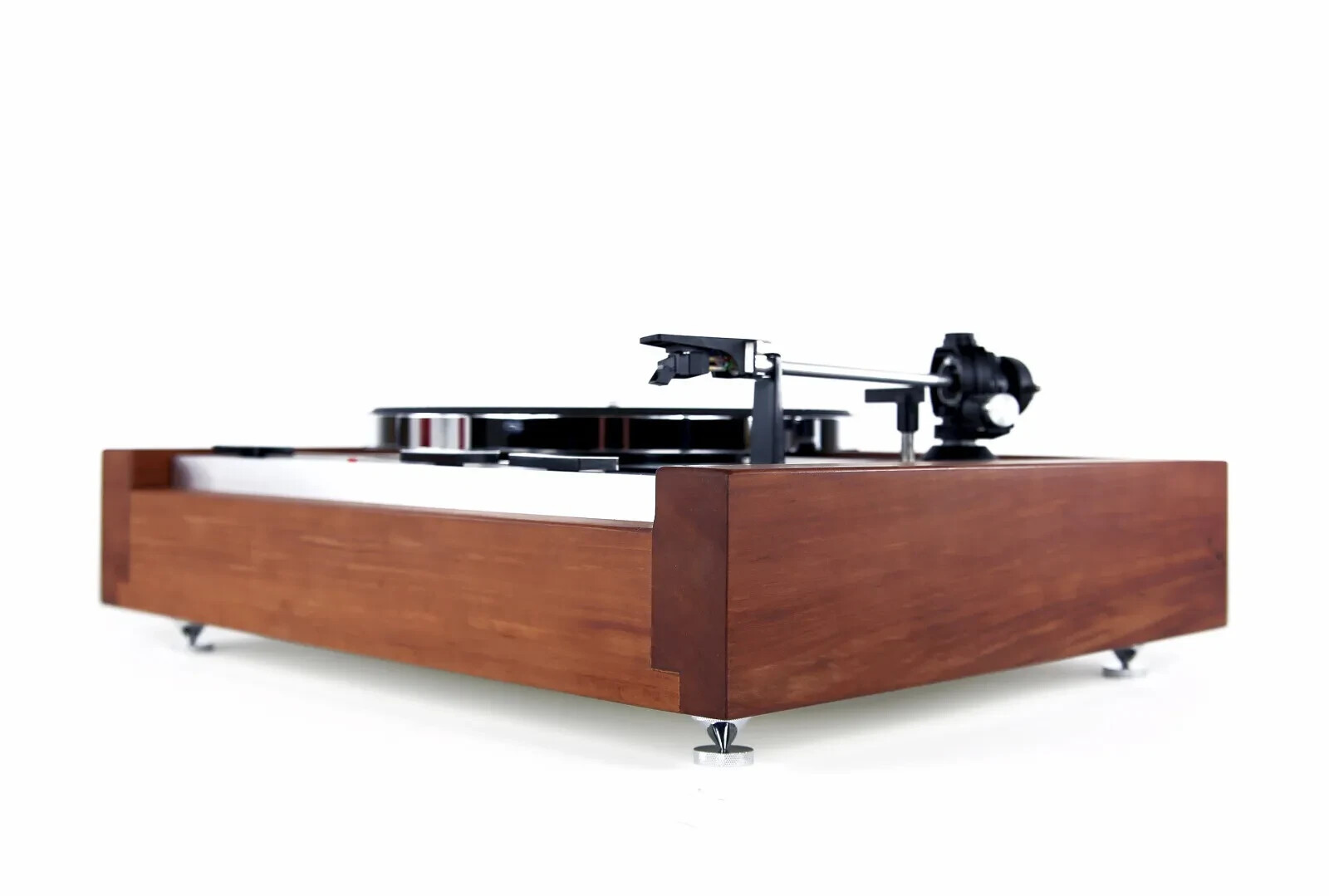 Without Turntable! Massive Frame Made Of Zebrano Solid Wood For TD 125