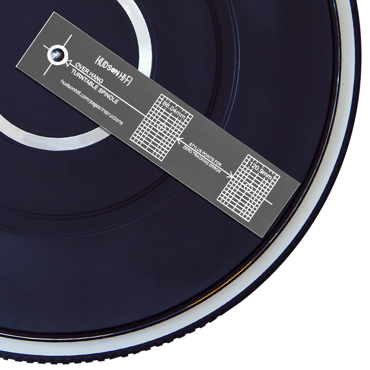 Hudson Hi-Fi Mirrored Turntable Cartridge Stylus Alignment Protractor Tool – Ste