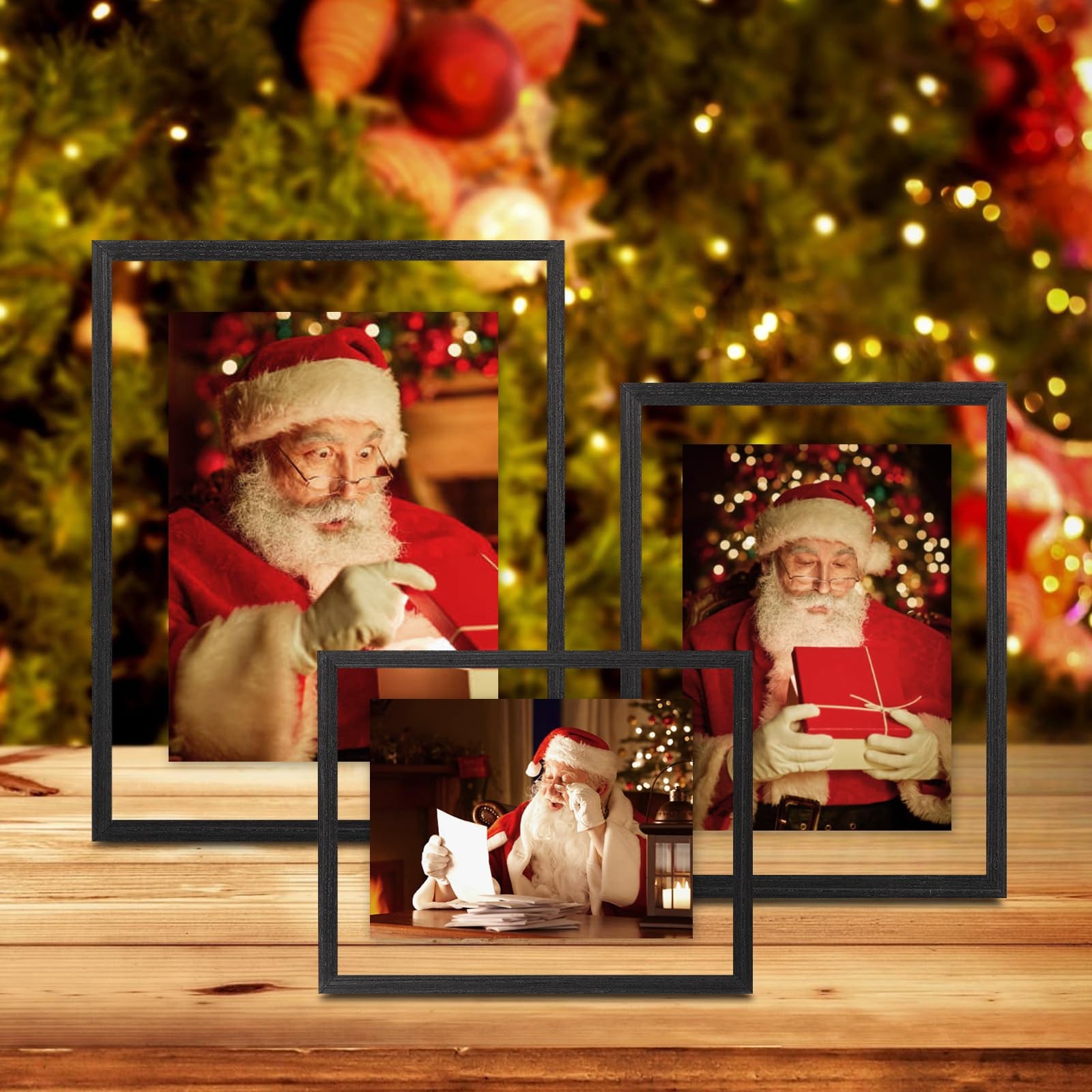Egofine 8×10 Floating Frames Set of 2, Double Plexiglass 8×10, Faded Black