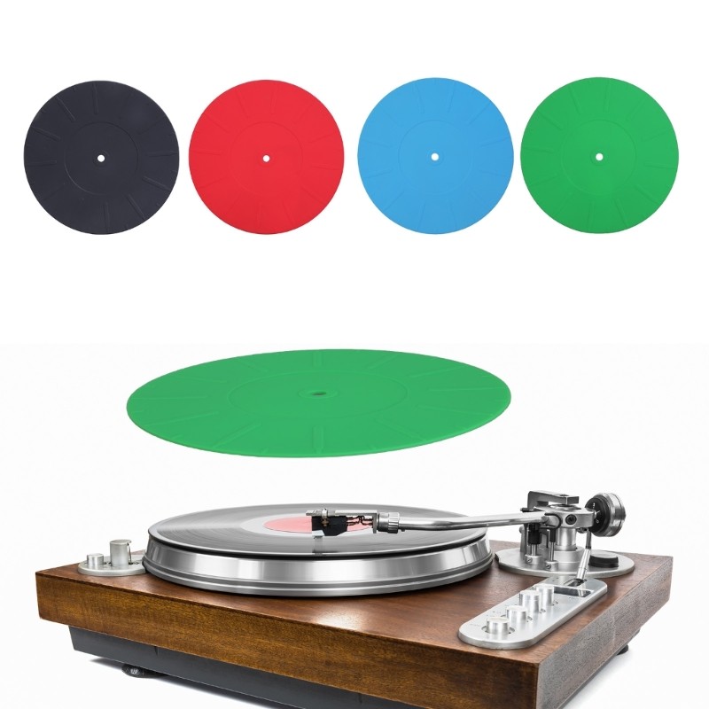 Turntables Records Player Pad for Phonographs Flat Silicone Mats Records Slipmat