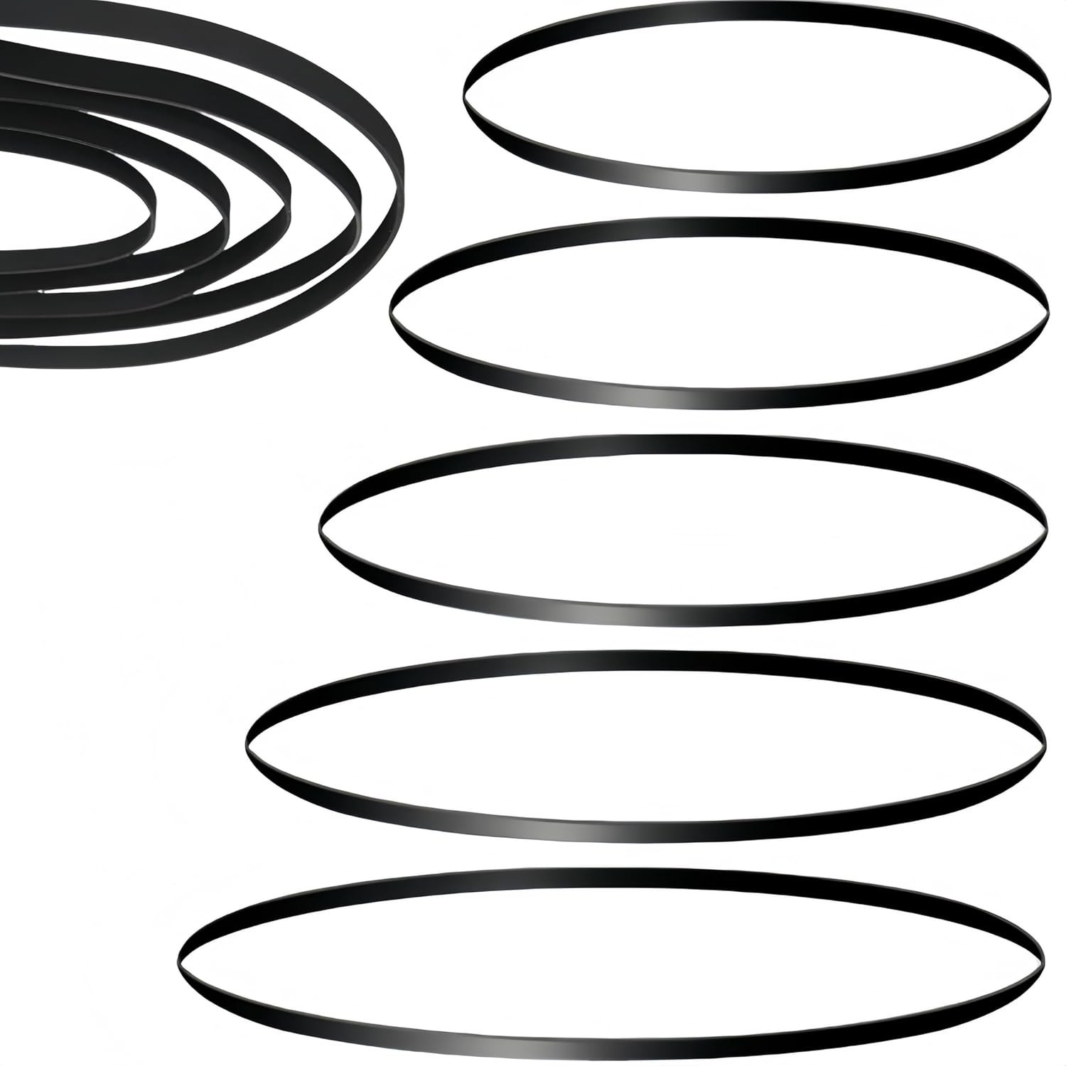 Universal Turntable Belts (5 Pcs) for 95% Phonographs – Restore Your Sound