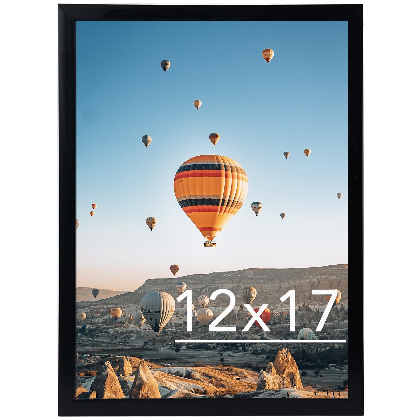 JCJMY 12×17 Picture Frame Black for Wall Hanging, Inch,
