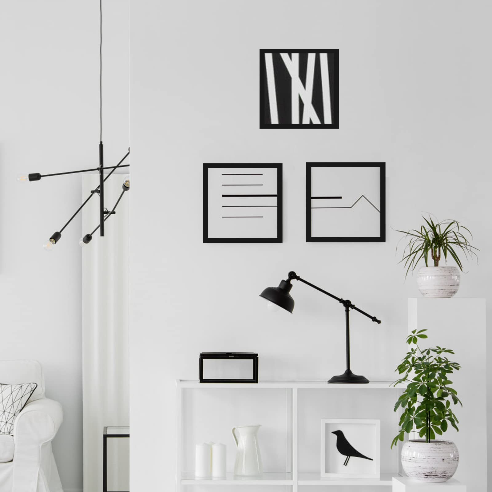 MENNTHUI 10×10 Black Picture Frame, Tabletop and Wall Mounting, 10×10,