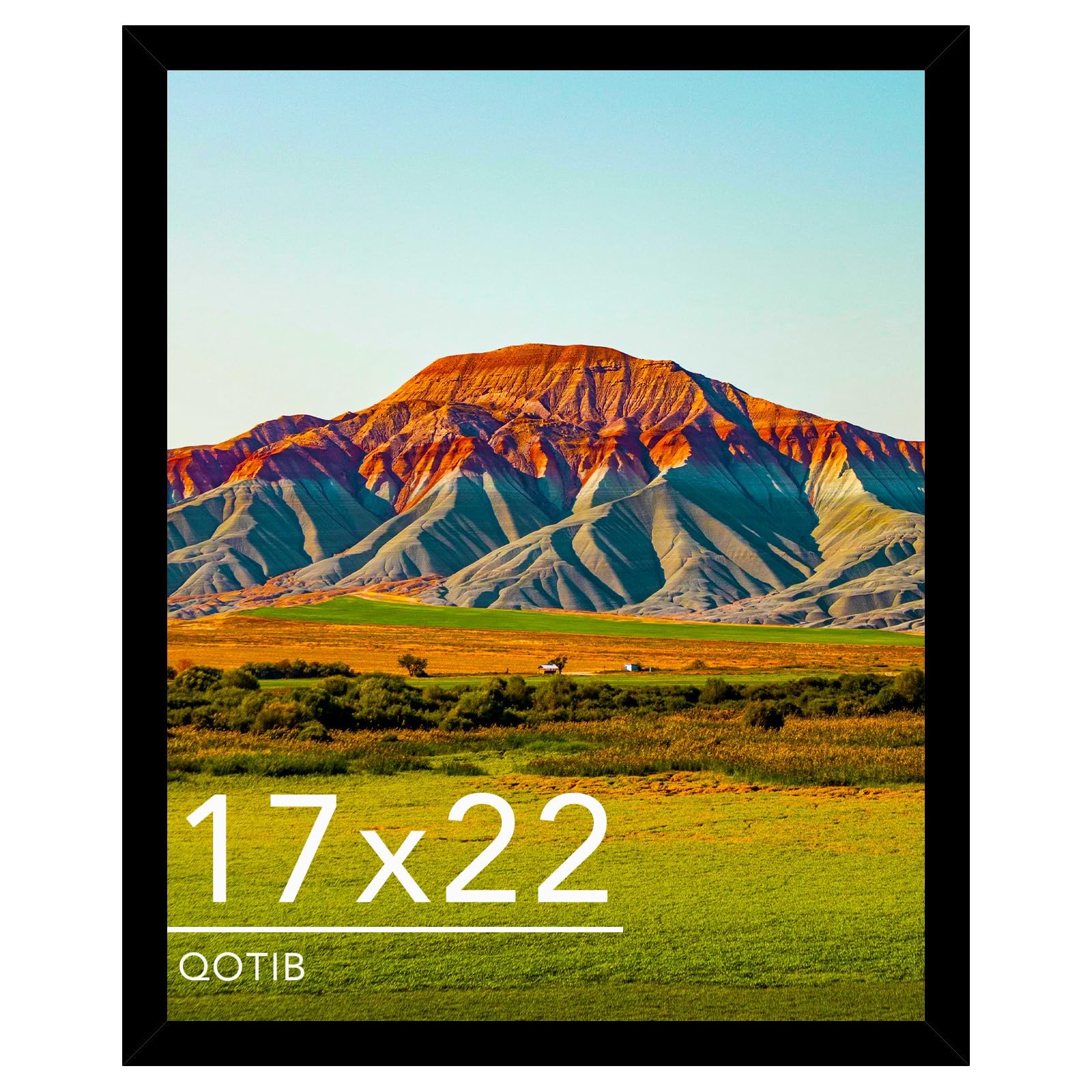 QOTIB 17×22 Picture Frame Black for Wall Mounting, Horizontal 17×22,