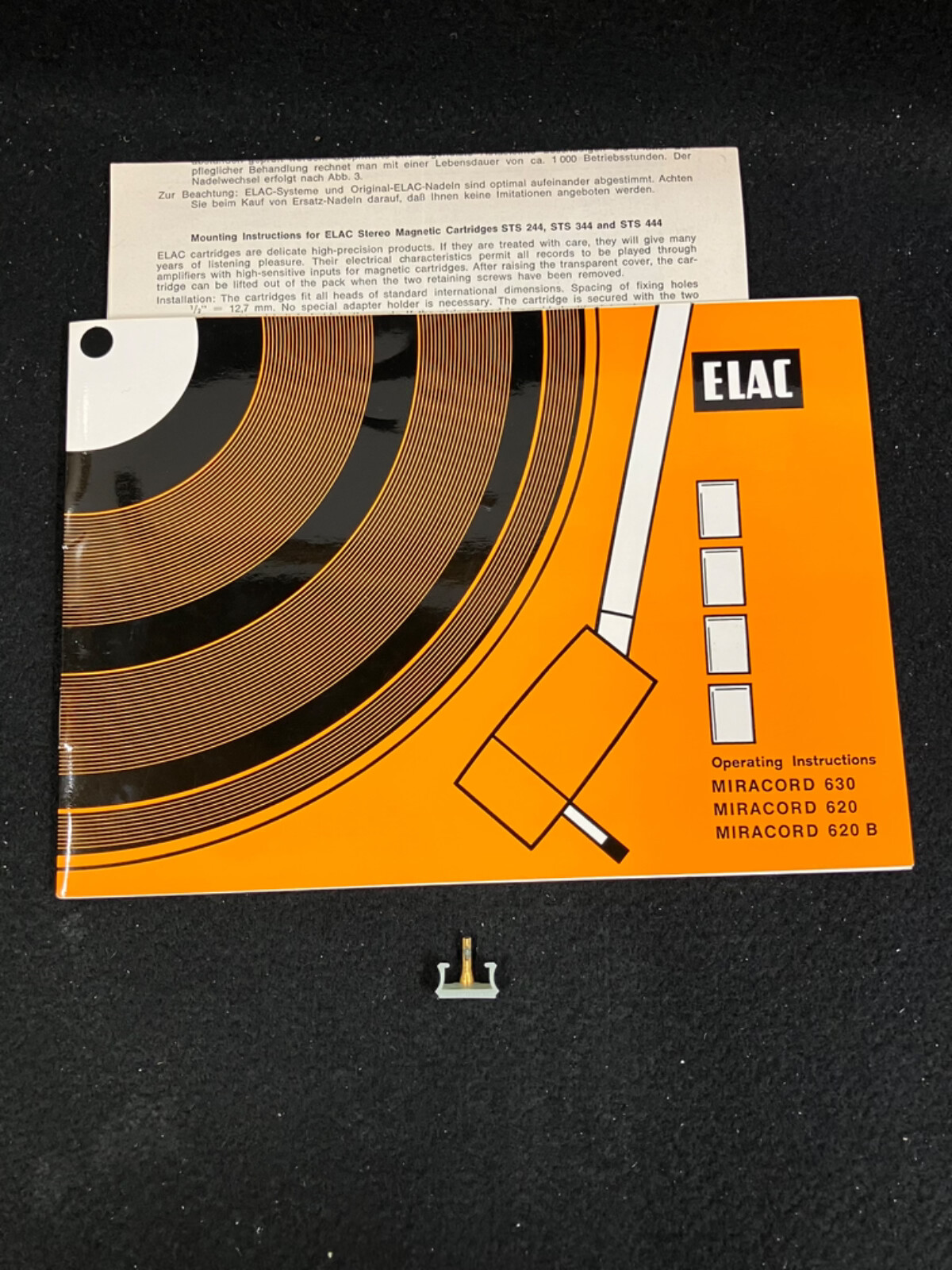VINTAGE ELAC D244-17 STYLUS & MIRACORD 630 620 620B OPERATING INSTRUCTIONS +