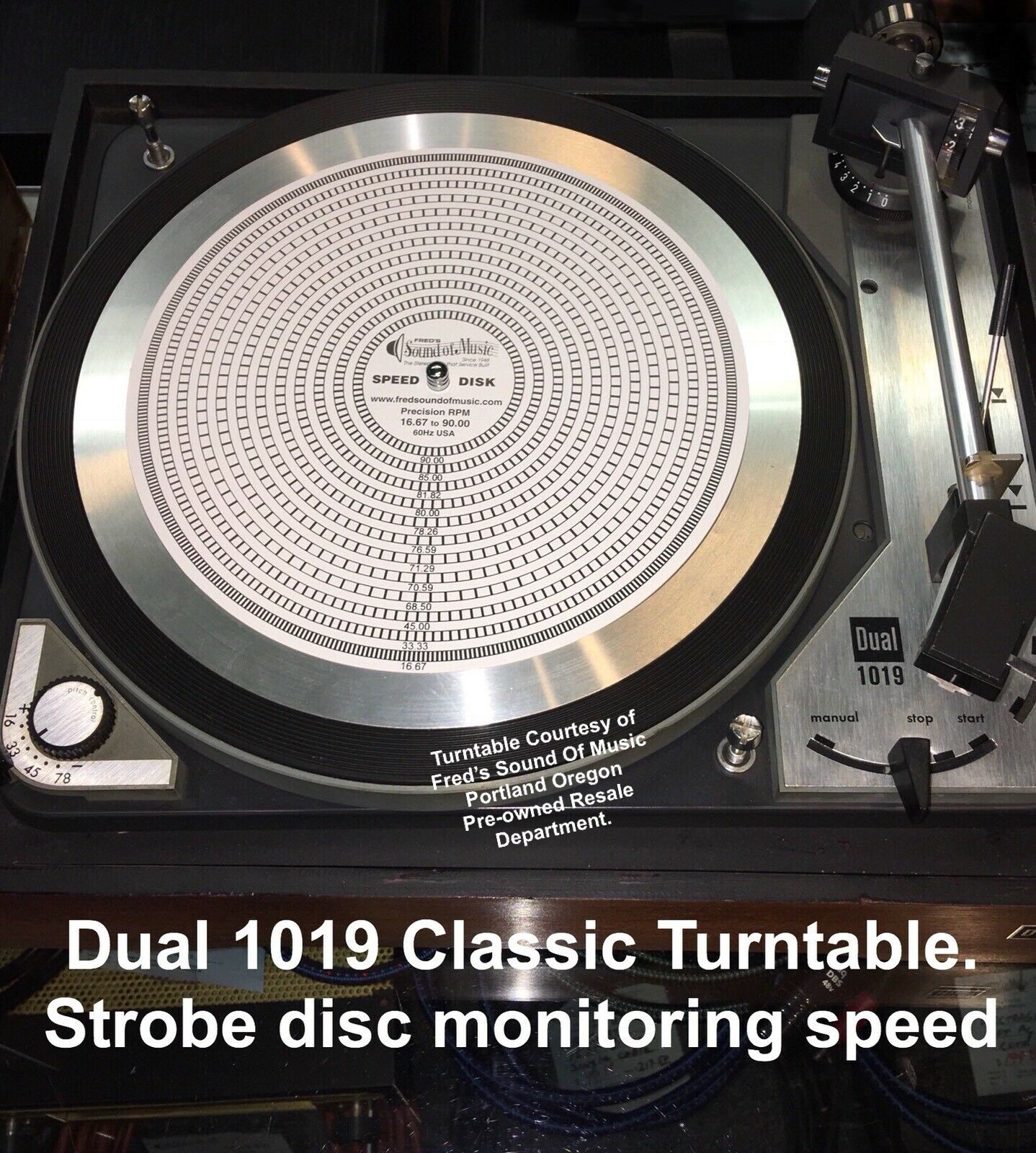 Strobe ALL Speed Disk For Record Players, Best Turntable RPM Disc 60Hz sku6398