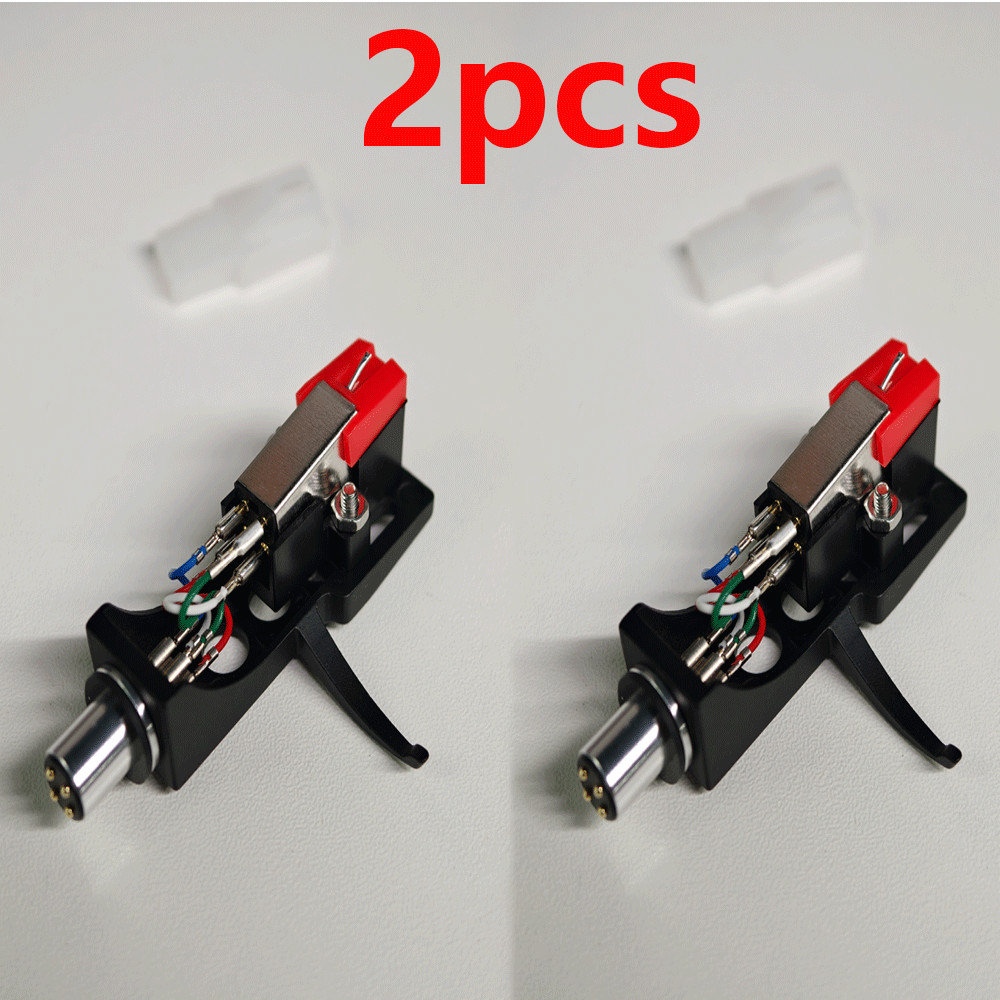 2pcs for TECHNICS STYLE BLACK Headshell Cartridge COMBO with new Diamond Stylus
