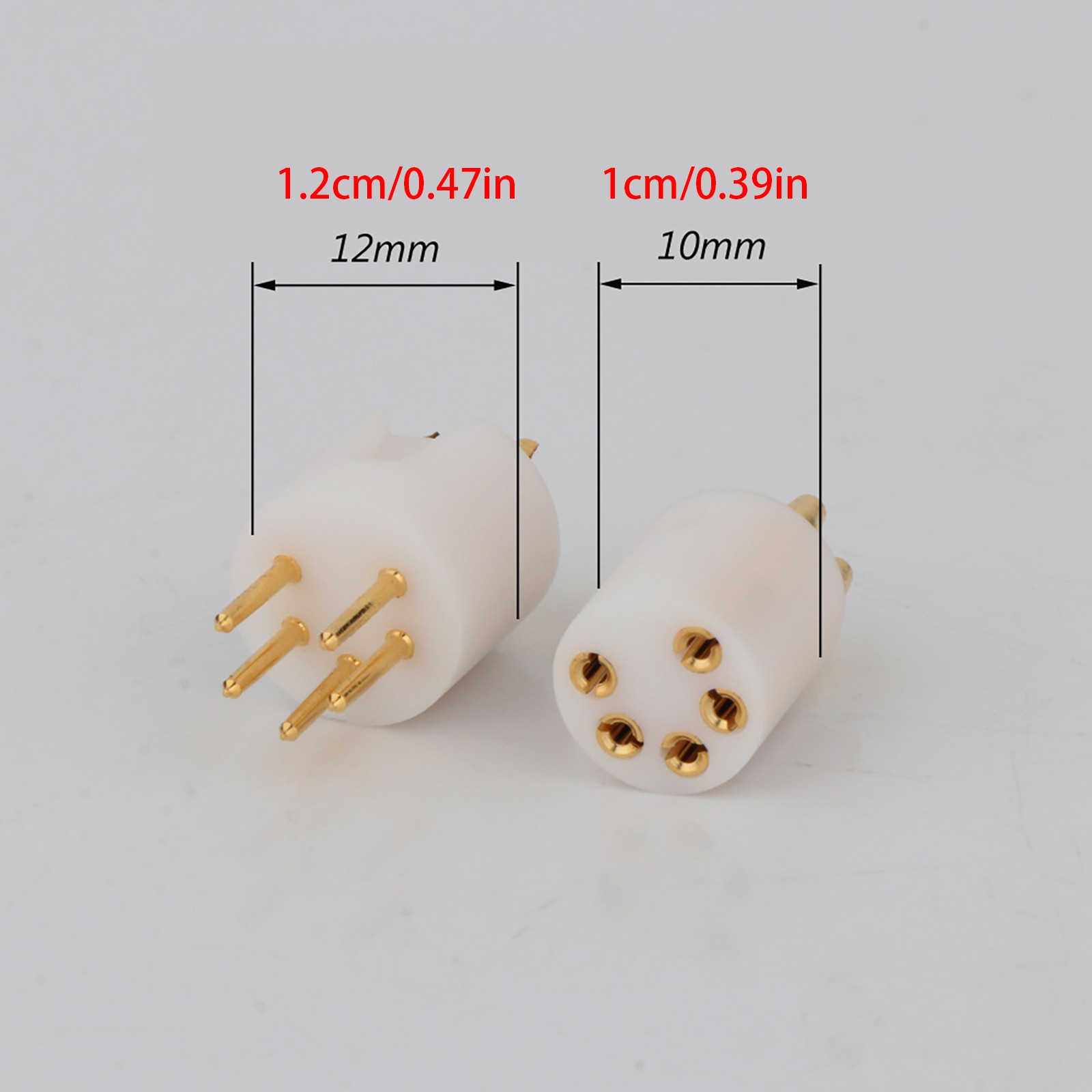1Pc 5-Pin HiFi Audio DIN Male Female Plug Tonearm Connector PTFE Insulation Part