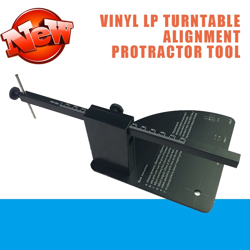 Vinyl LP Turntable Alignment Protractor Tool For Record Cartridge Stylus Setup