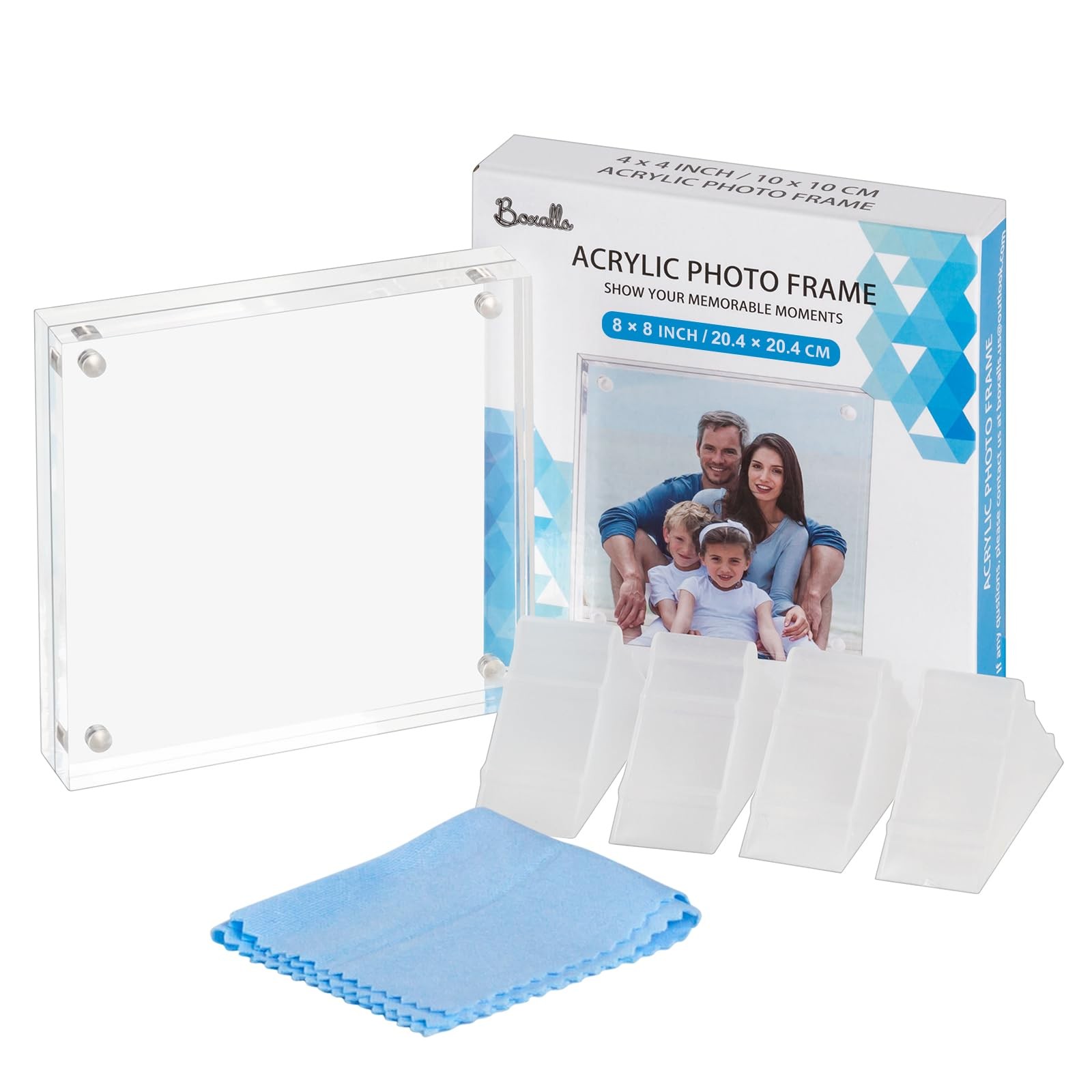 Boxalls 8×8 Acrylic Picture Frame, Clear 8 x 8 inch / 20 x 20 cm, 1 Pack