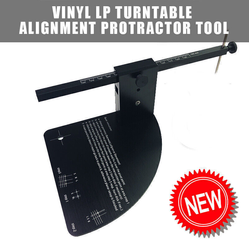 Vinyl LP Turntable Alignment Protractor For Phono Record Cartridge Stylus mmez