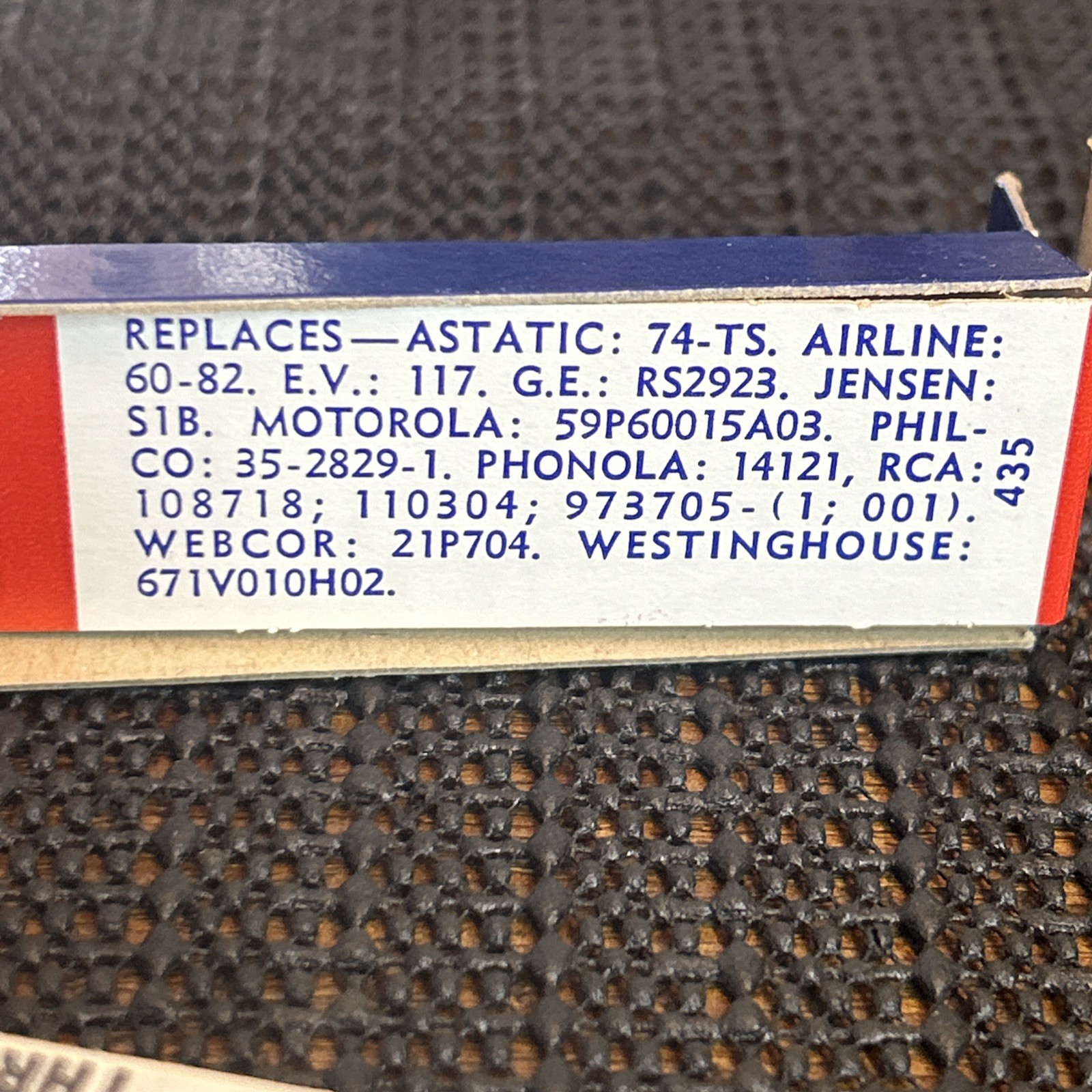 Astatic 74TS NEEDLE CARTRIDGE Electro Voice 117 RCA 108718 110304 RCA 973705