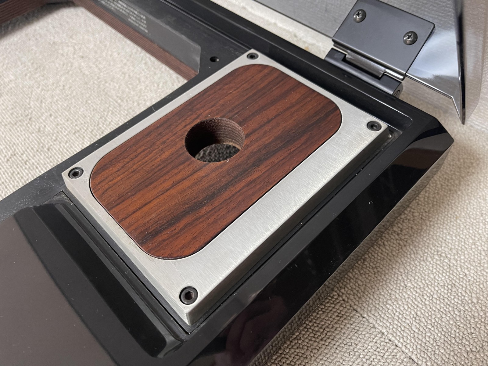 Technics SH-10B3 Turntable Base Obsidian Cabinet for SP-10 w/ Dust Cover Manual