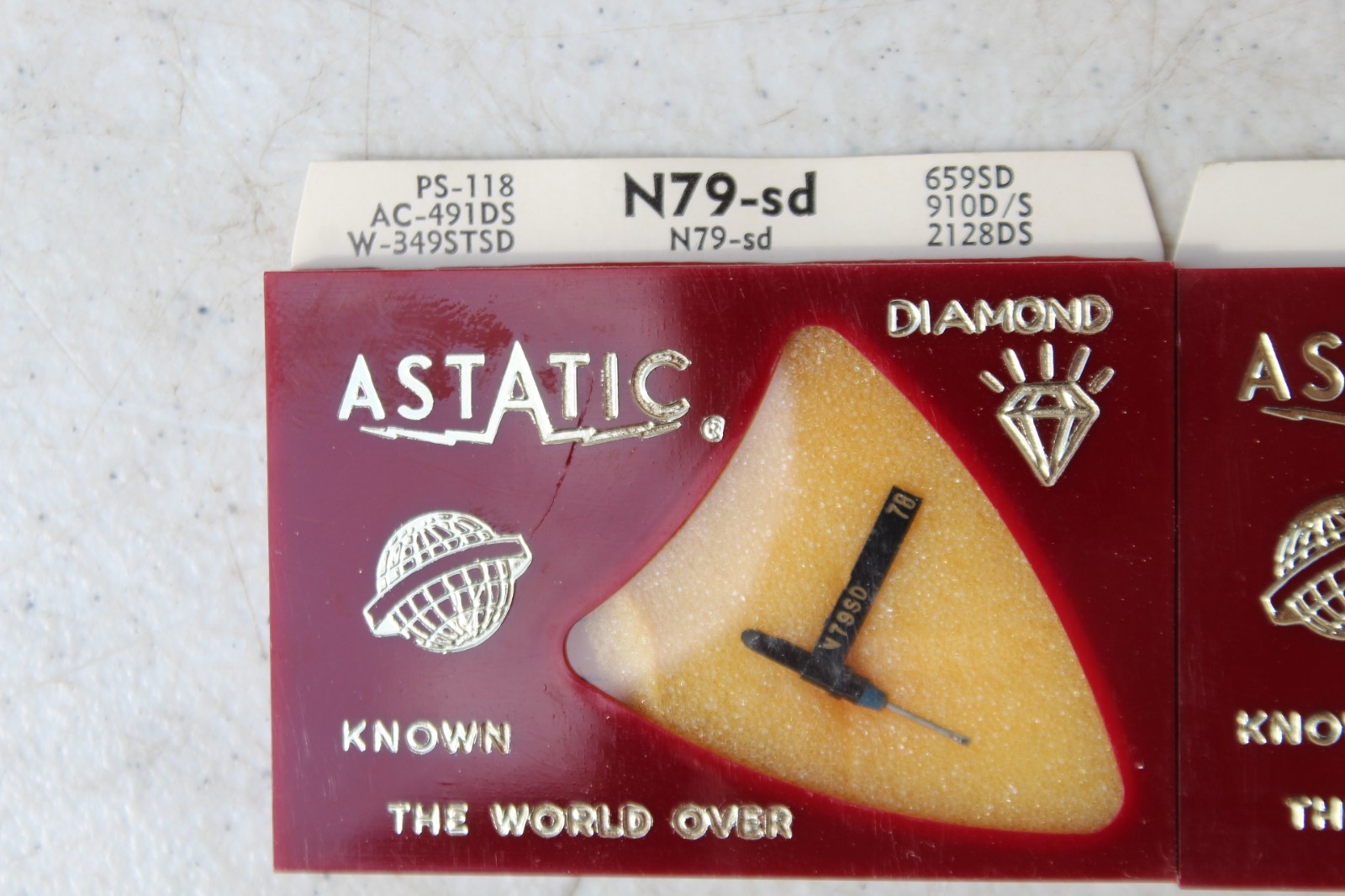 2 LOT – Diamond Needle EV 2128DS ASTATIC N79-sd 379 381, 167-DS73 659-SD 2128ds
