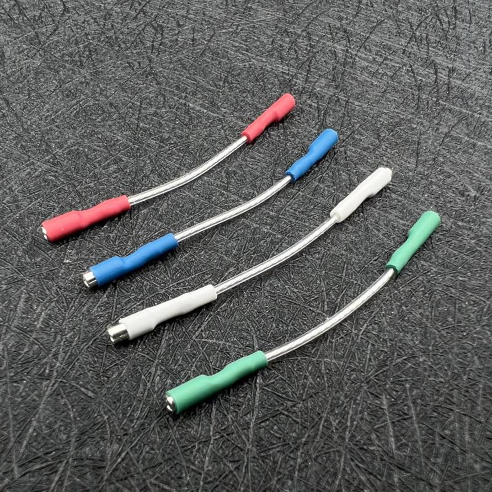 4Pcs 7N headshell wires OFC turntable leads phono cartridge cables replacement A