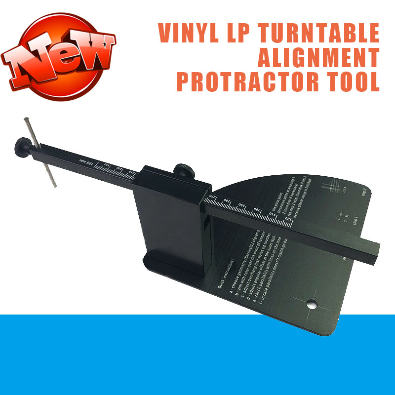 Vinyl LP Turntable Alignment Protractor For Phono Record Cartridge Stylus NEWvn