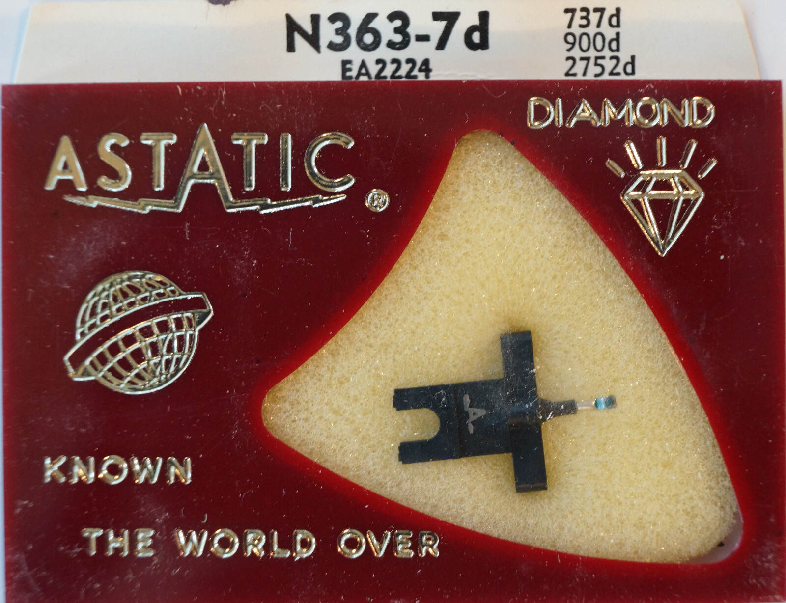 NOS Astatic Diamond Needle N363-7d for GE EA2224 737D 900D 27524D