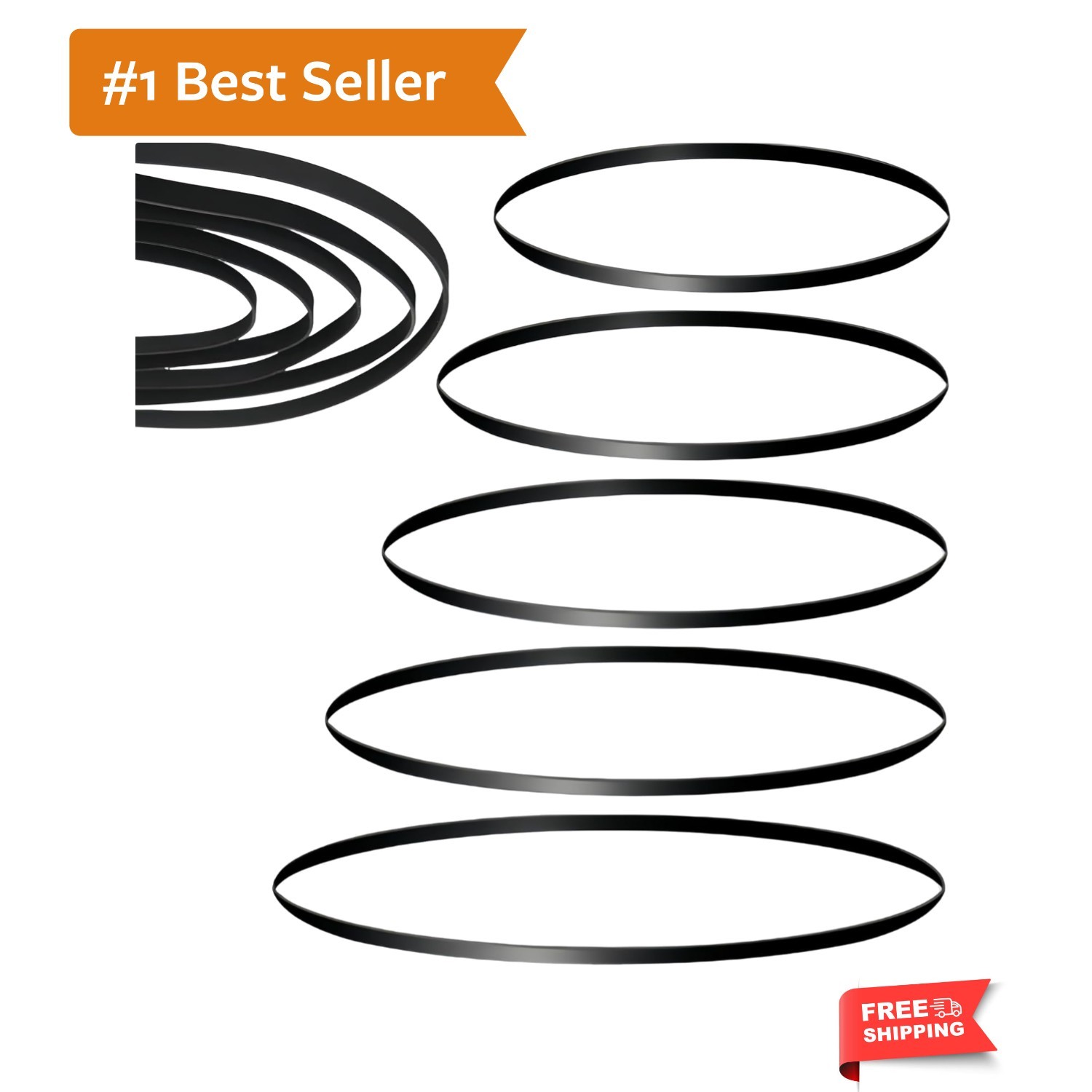 Universal Turntable Belts (5 Pcs) for 95% Phonographs – Restore Your Sound