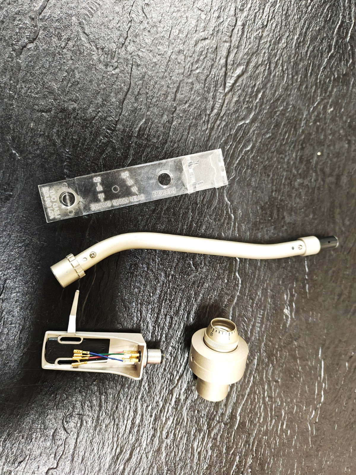 DENON PCL-S Tonearm Arm S Pipe Tube, and counterweight denon overhang gauge