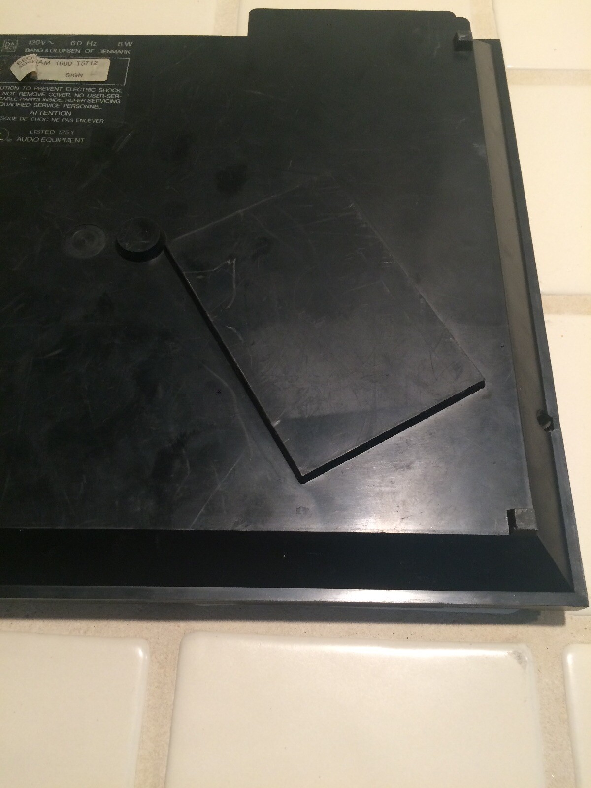 Bang & Olufsen Beogram 1600 Turntable Plastic Base Plinth Denmark Record Hi-Fi
