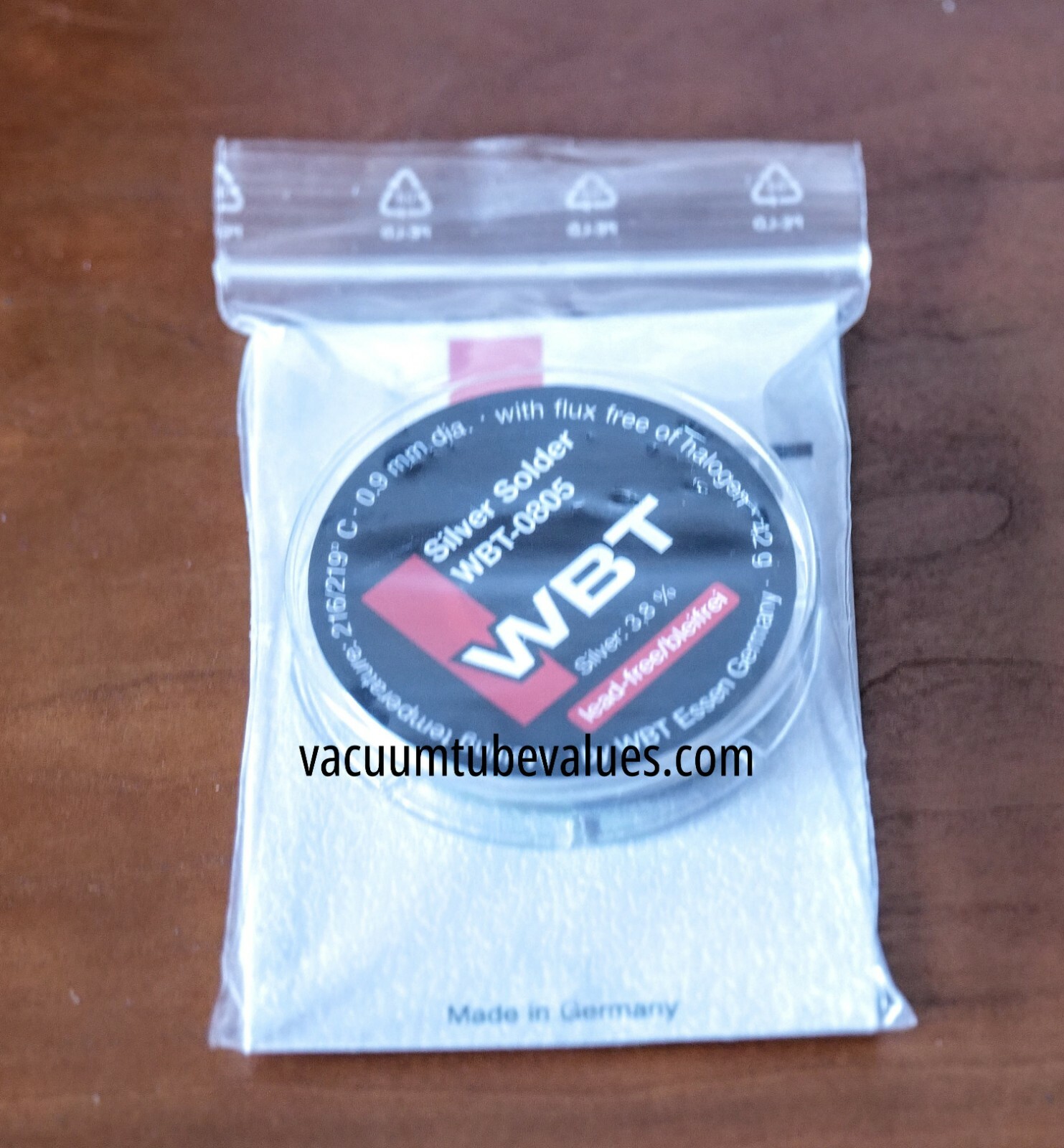 Silver solder GENIUNE DEALER WBT WBT0805 4% silver lead free 42g Premium Solder
