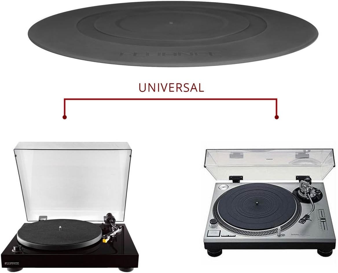 Fluance Turntable Platter Mat (Rubber Black) – Durable Rubber (PFHTRP)