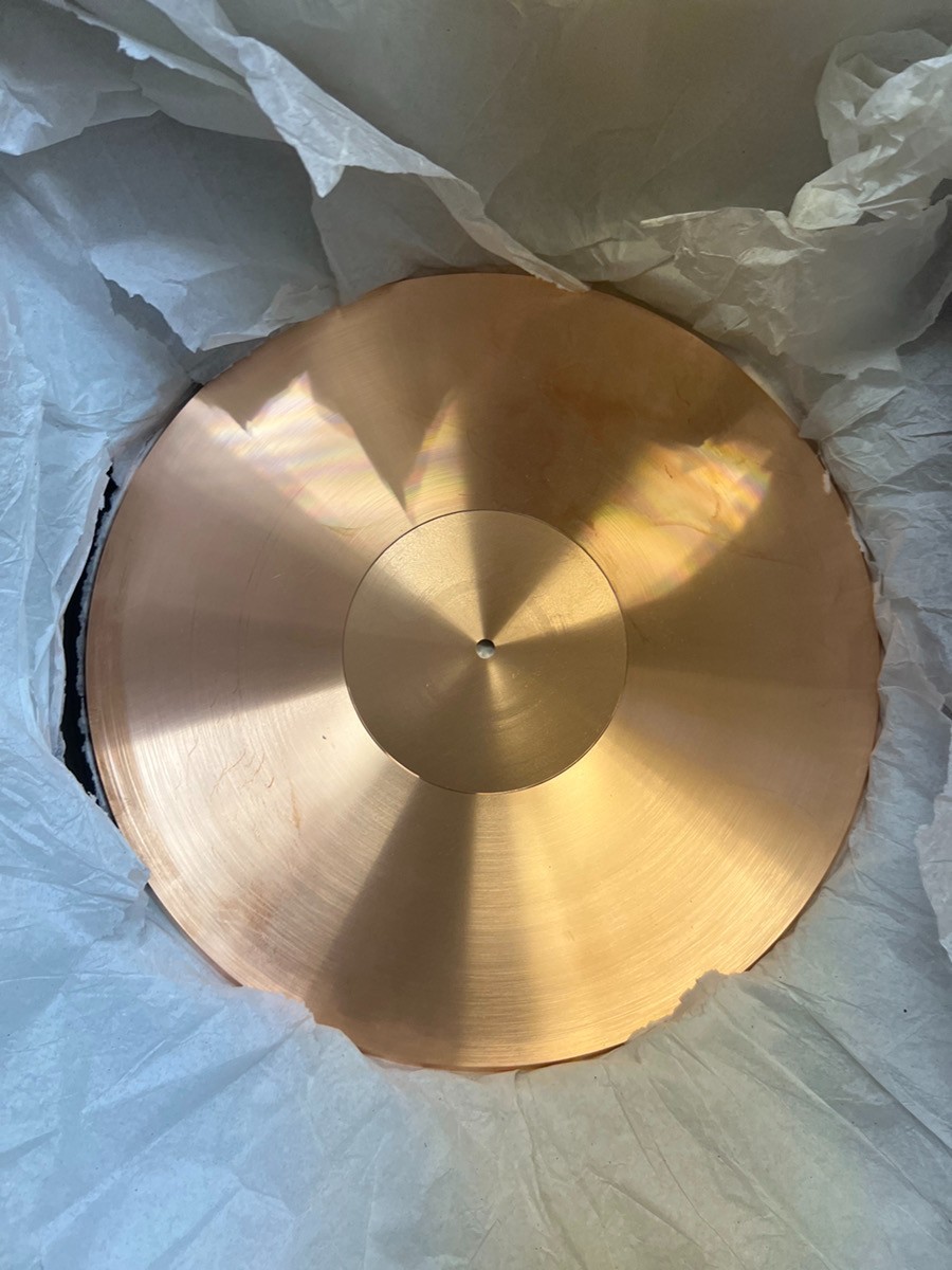Pure Bronze Turntable Sheet 5mm Thick Micro CU-500 CU-180 LP EP Slip Mat LE1 New