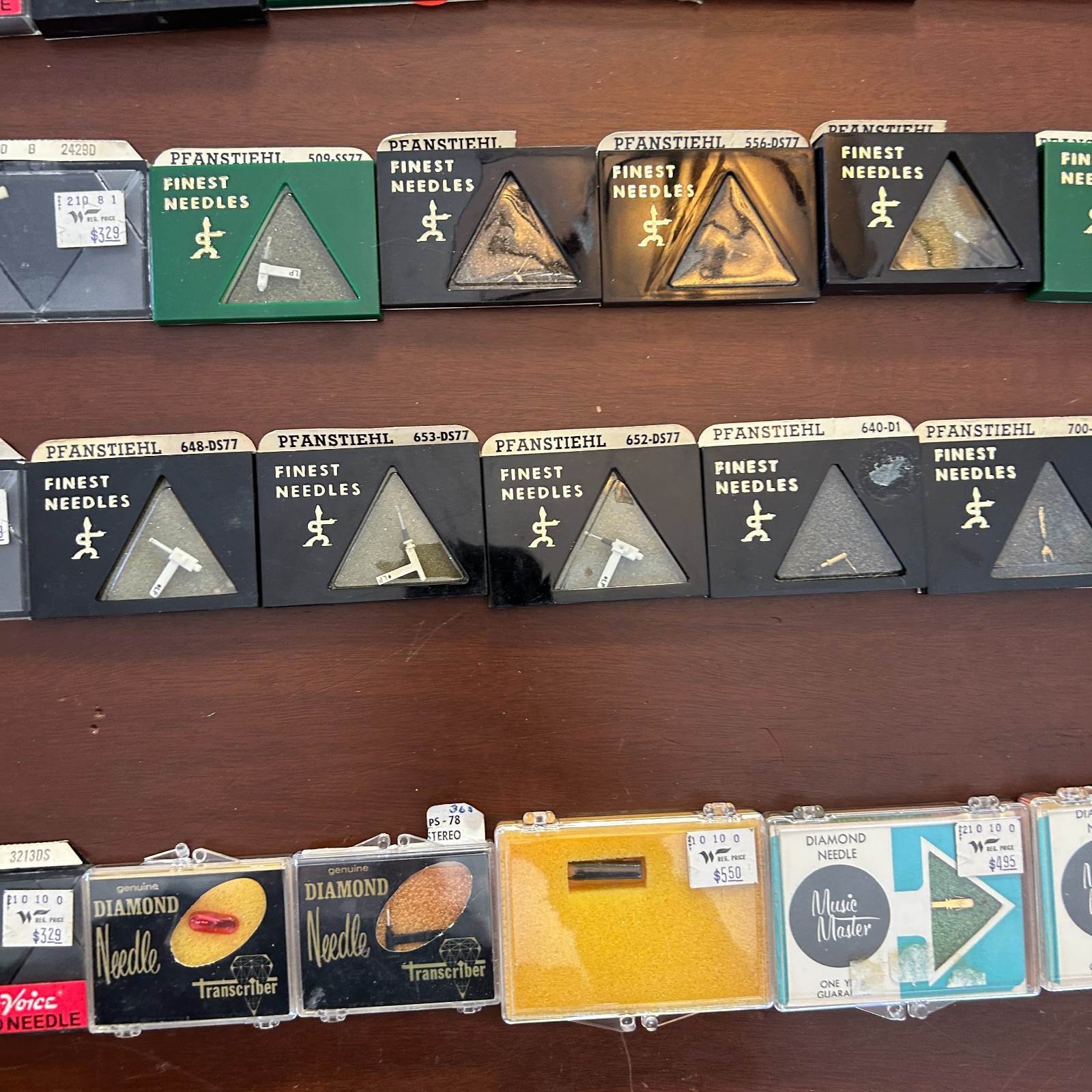Lot of 72 Vintage Pfanstiehl Electro-Voice Astatic Diamond Stylus Needles NOS