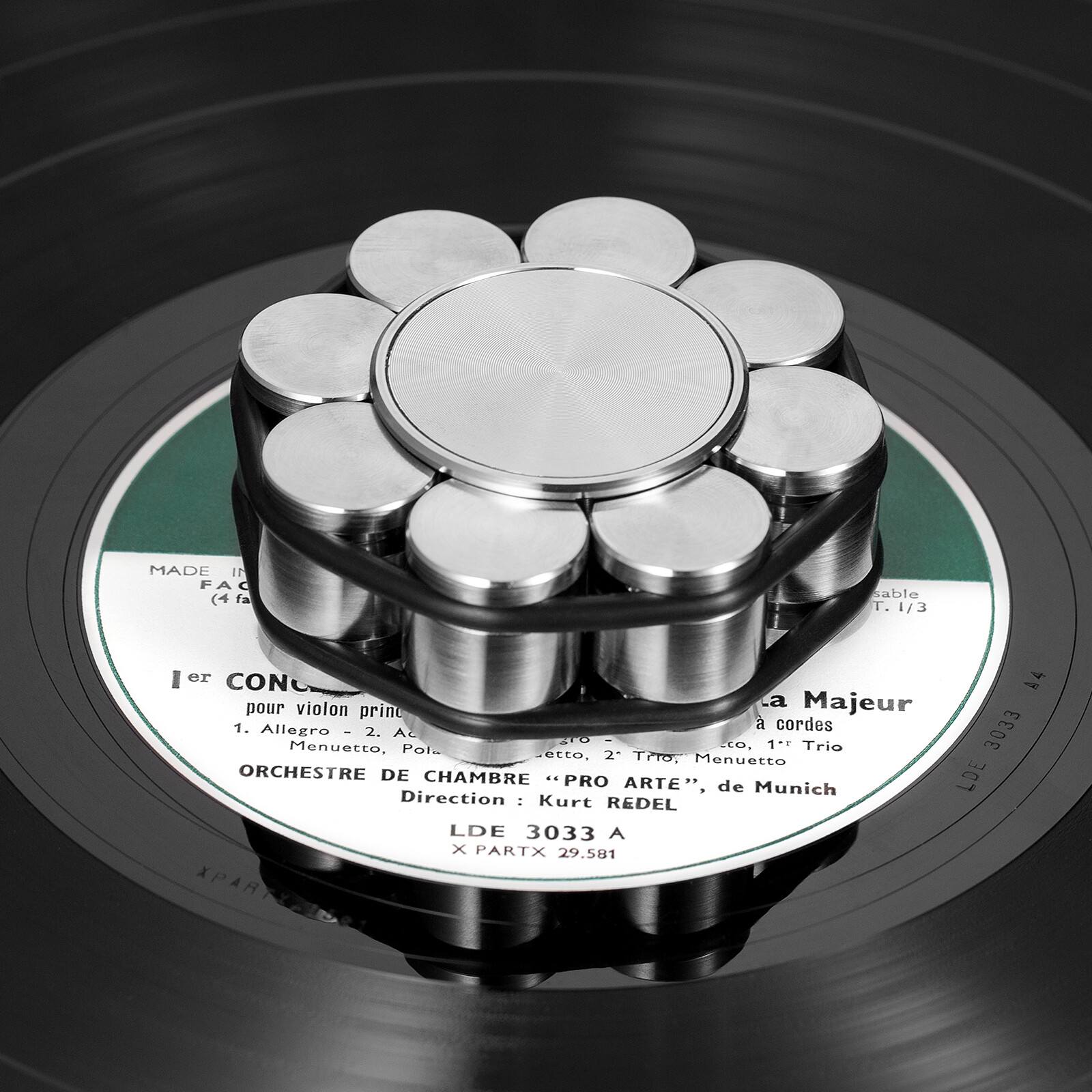 Adjustable Metal Turntable Disc Stabilizer Record Weight & Clamp for Phonograph