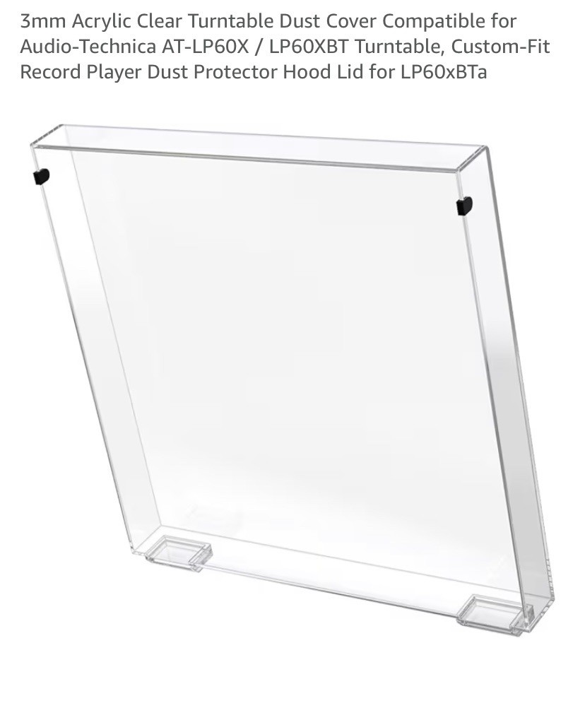 Replacement Dust Cover For Audio Technica Record Players AT-LP60 and AT-LP60xbt
