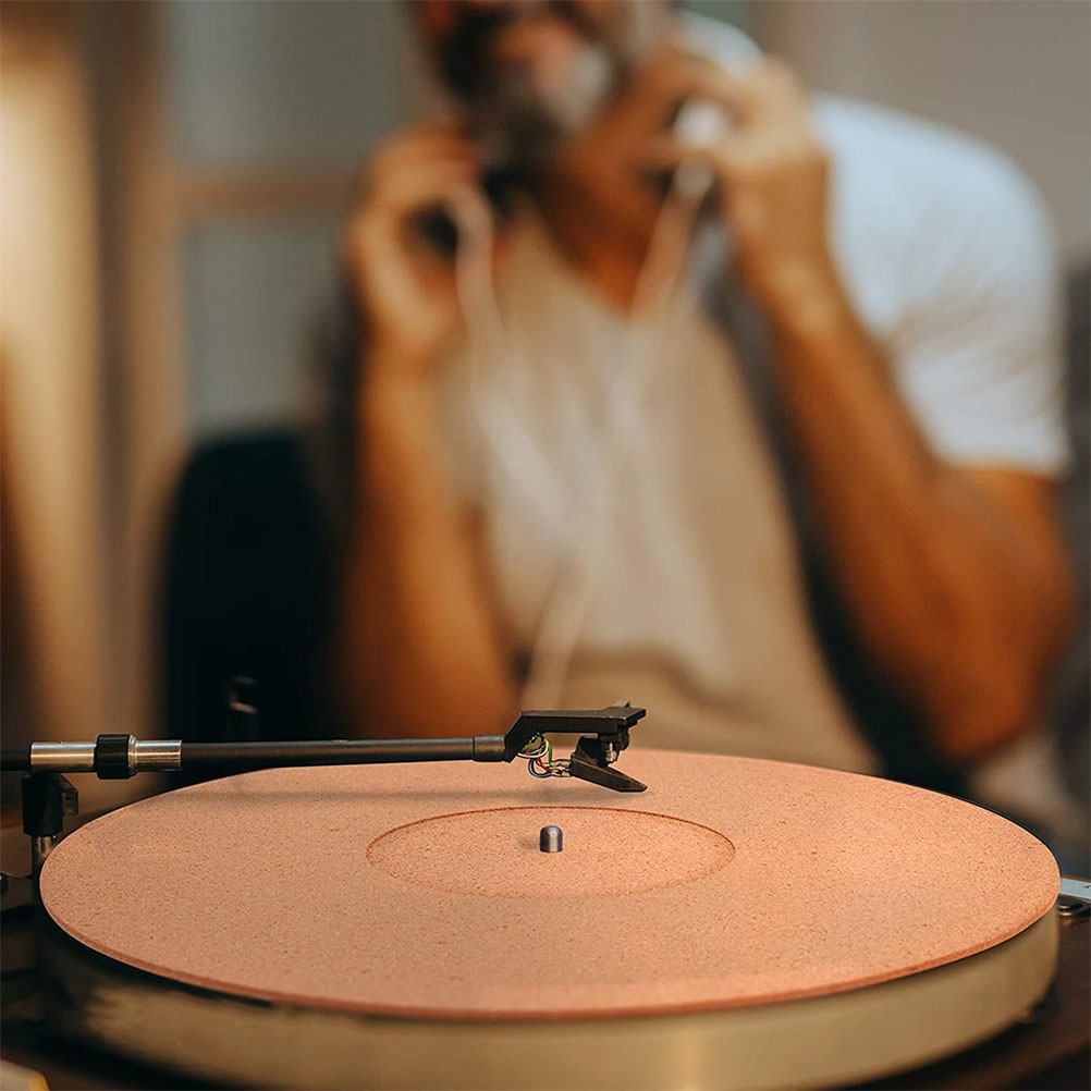 Vinyl Record Player Mat Cork Pad Scratch Turntable Accessory