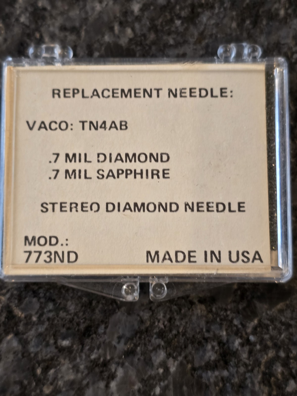 5 VINTAGE TRANSCRIBER GENUINE DIAMOND NEEDLES – 773ND