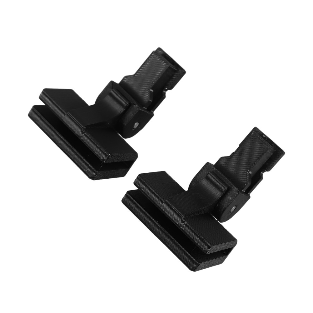 2Pcs Reusable Black Plastic Turntable Lid Hinges for Smooth Vinyl Record Player