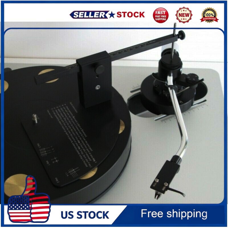Vinyl LP Turntable Alignment Protractor For Phono Record Cartridge Stylus NEW US
