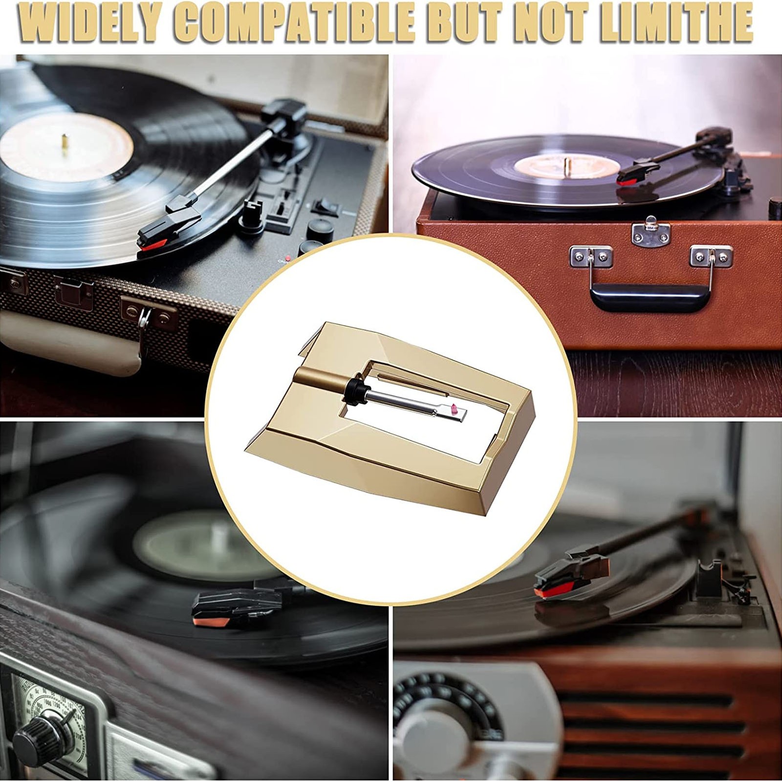 3pcs Turntable Record Needle High Performance For Music Lovers Gold