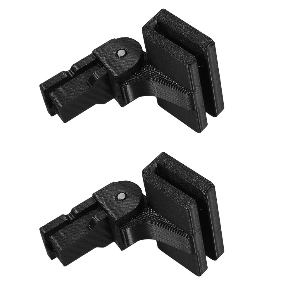 2Pcs Durable Turntable Dust Cover Hinges Black Plastic with Stable Lid Support