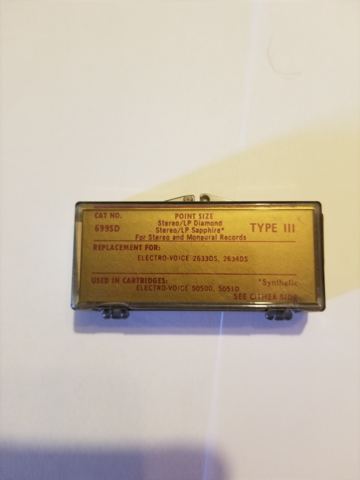 Recoton Diamond Needle 699-SD Electro-Voice Flip Stylus 2633DS 2634DS