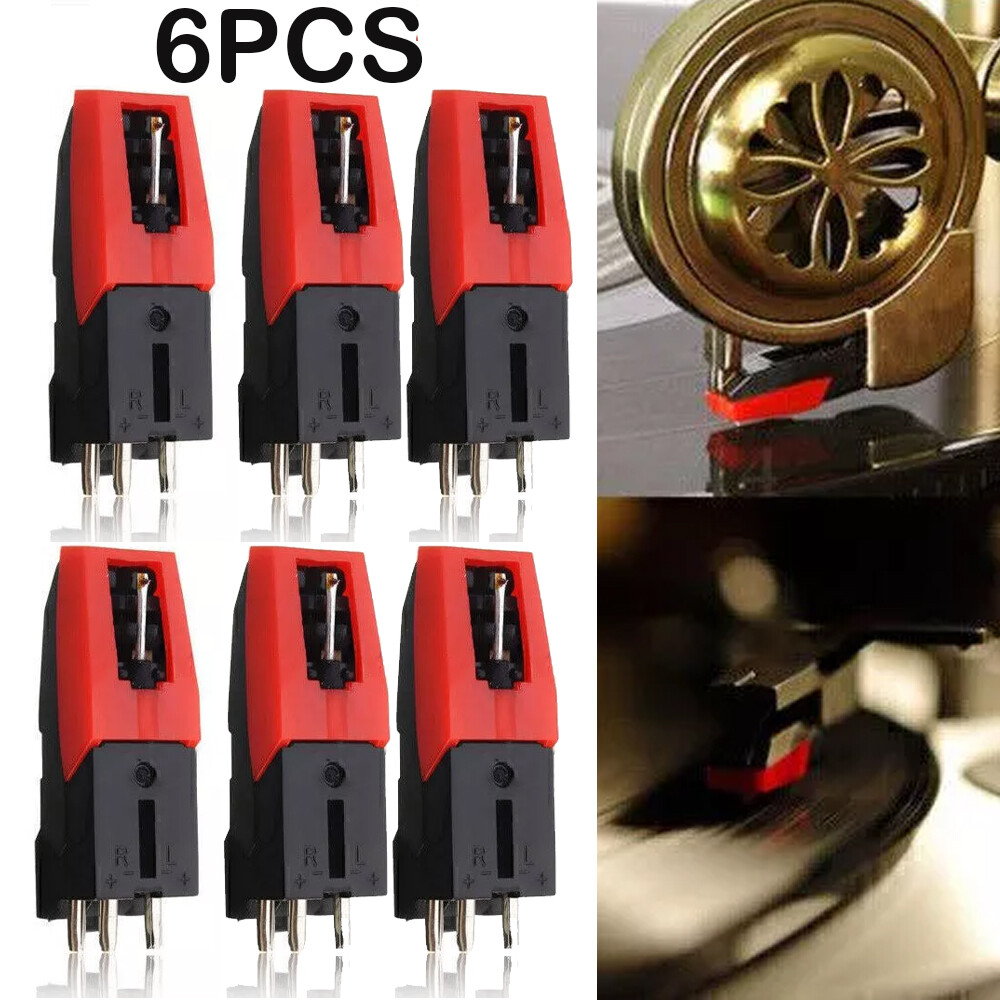 6x Turntable Phono Ceramic Cartridge with Stylus Needle for LP Record Player NEW