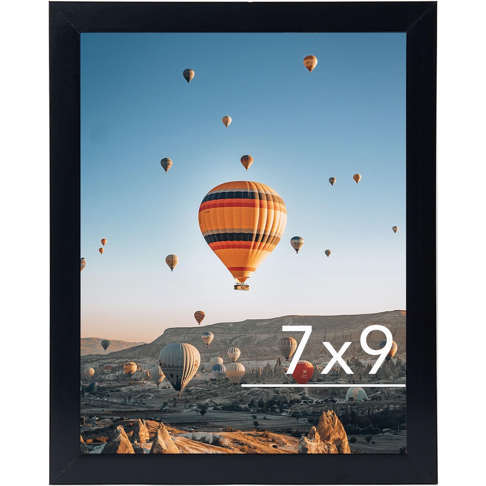 JCJMY 7×9 Picture Frame Black for Wall Hanging or Tabletop- inch,