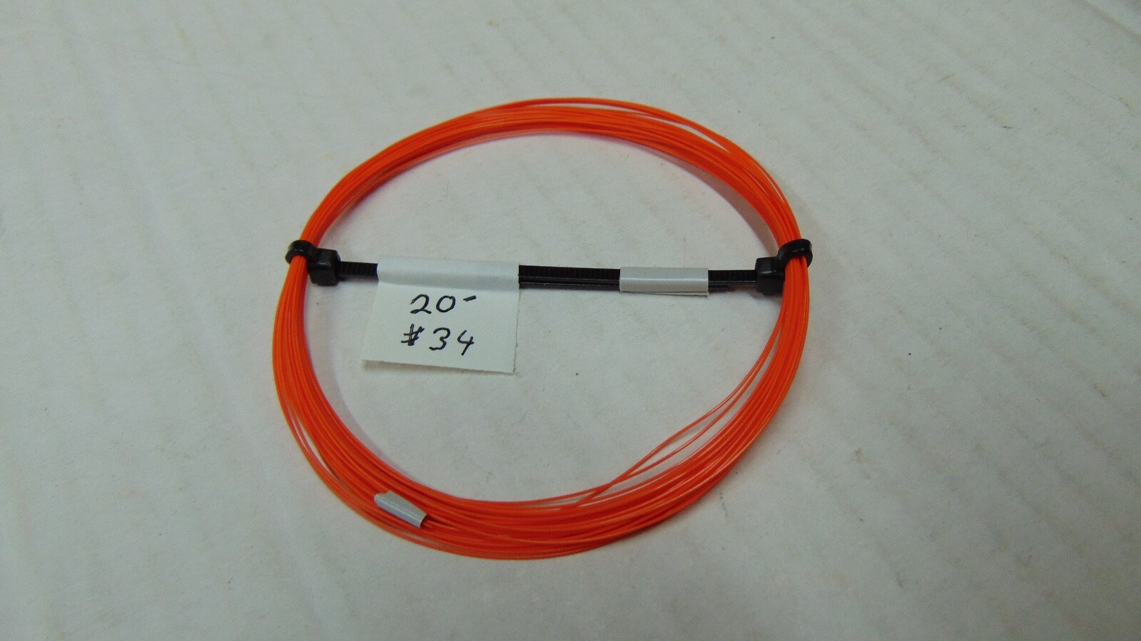 20 ft 34 AWG Silver Plated Copper PTFE Wire Orange SPC Tonearm USA .0155 inch OD