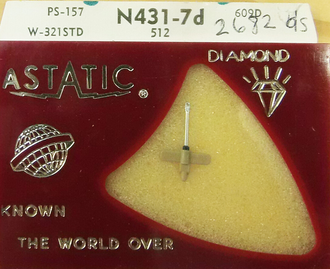 Astatic N431-7d HI FI PHONOGRAPH STYLUS NEEDLE for Euphonics 509 510 512 513