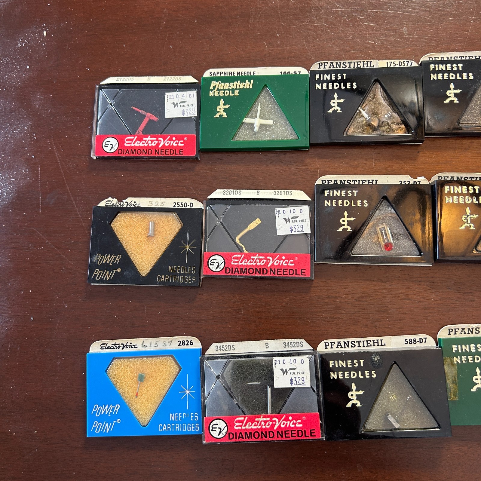 Lot of 72 Vintage Pfanstiehl Electro-Voice Astatic Diamond Stylus Needles NOS