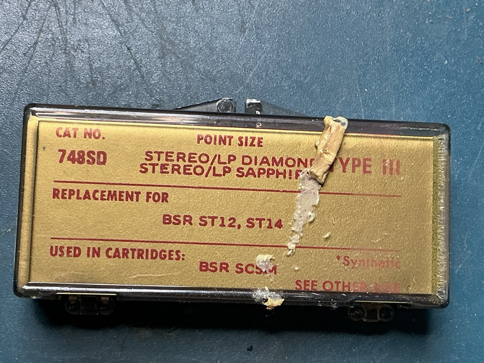 RECOTON Type III NOS Replacement Needle Stylus 748 SD BSR ST12 ST14 Diamond.