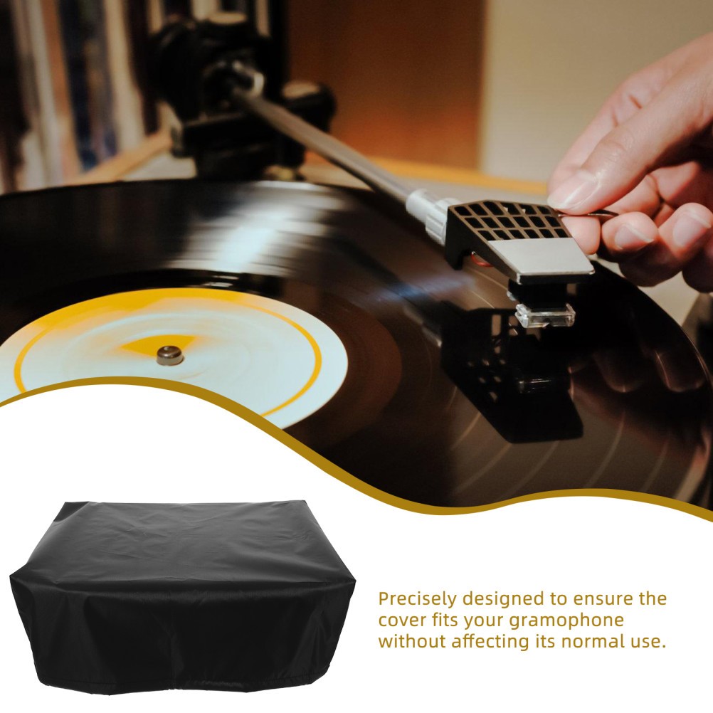 Black Gramophone Case Waterproof Bag Cover Protective Speaker Dust