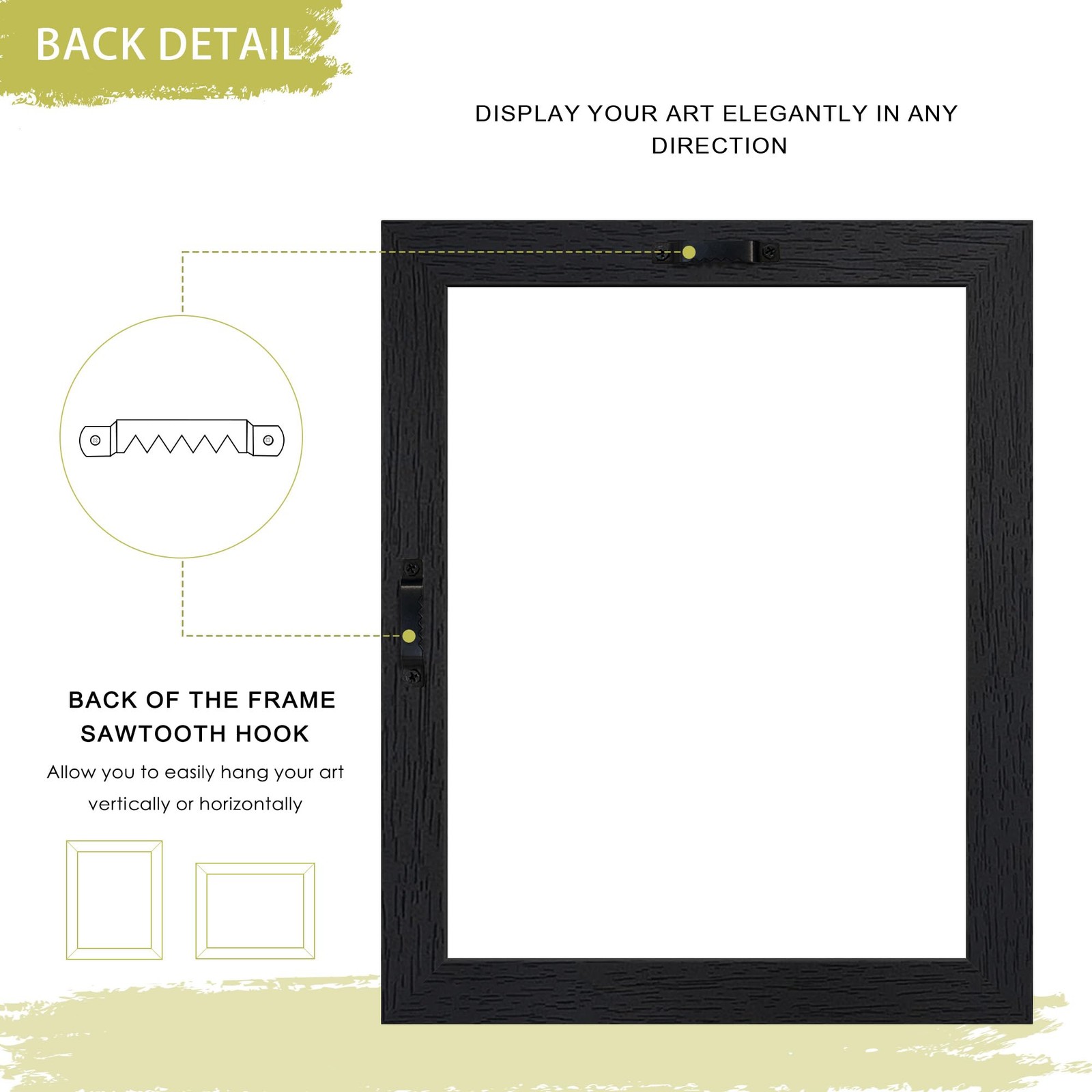 Abtgt 8×10 Canvas Floating Frame with 0.9″ Deep, Black Floater 8×10,